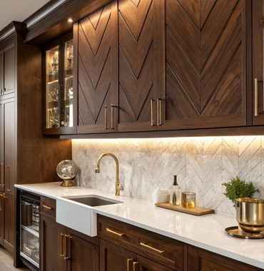 کابینت روکش چوب